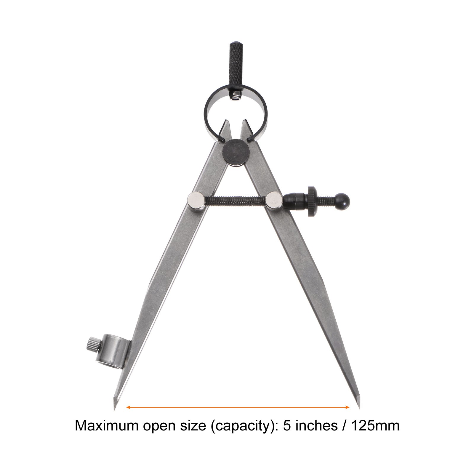 Spring Joint Caliper 5" Adjustable Spring Divider Caliper with Pencil Holder