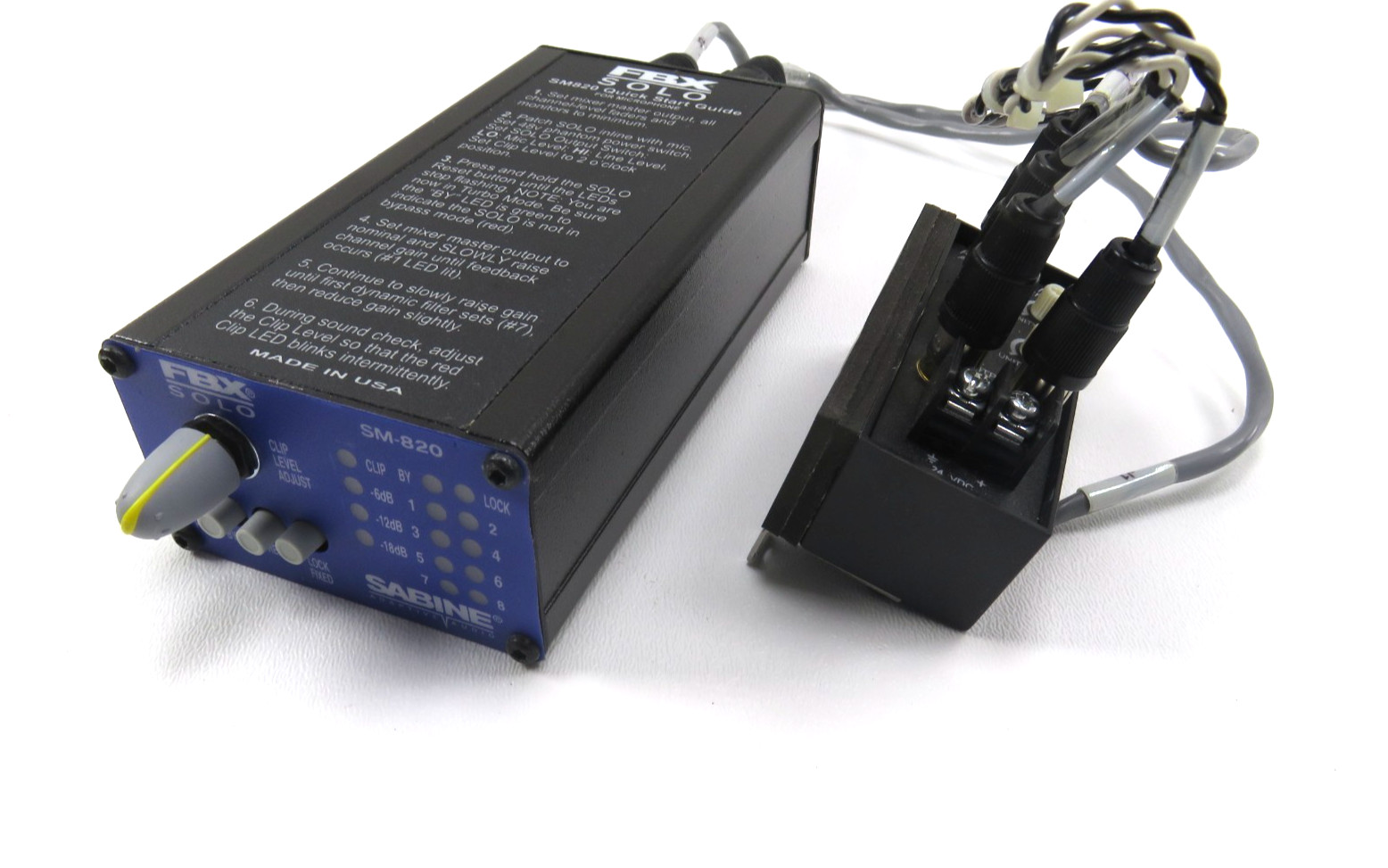 Sabine FBX-SOLO SM820 Feedback Exterminator  w/ RDL TX-MX2R Audio Mixer
