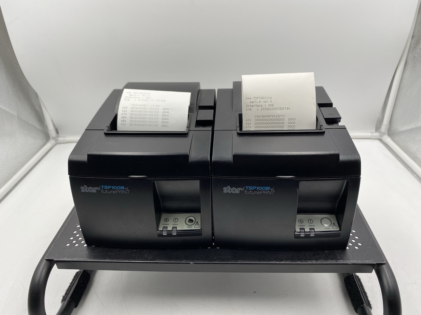 Lot of 2 Star Micronics TSP143IIIU USB Thermal Receipt Printer
