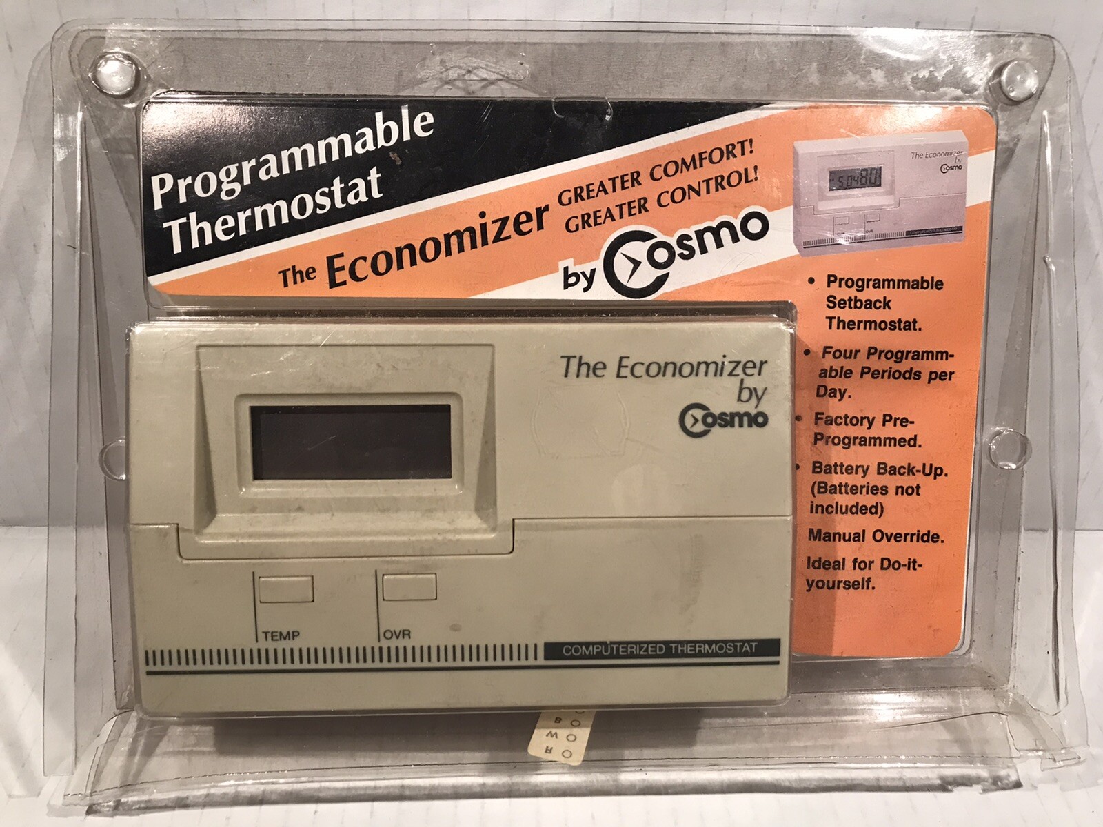 Thermostat "The Economizer" 4 Program Periods Day By Cosmo VTG Programmable