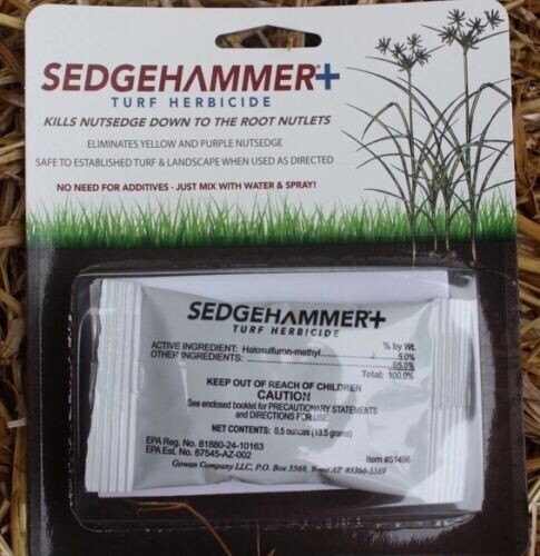 Sedgehammer Plus Turf Herbicide Halosulfuron Controls Nutsedge 1 Packet 13.5 g