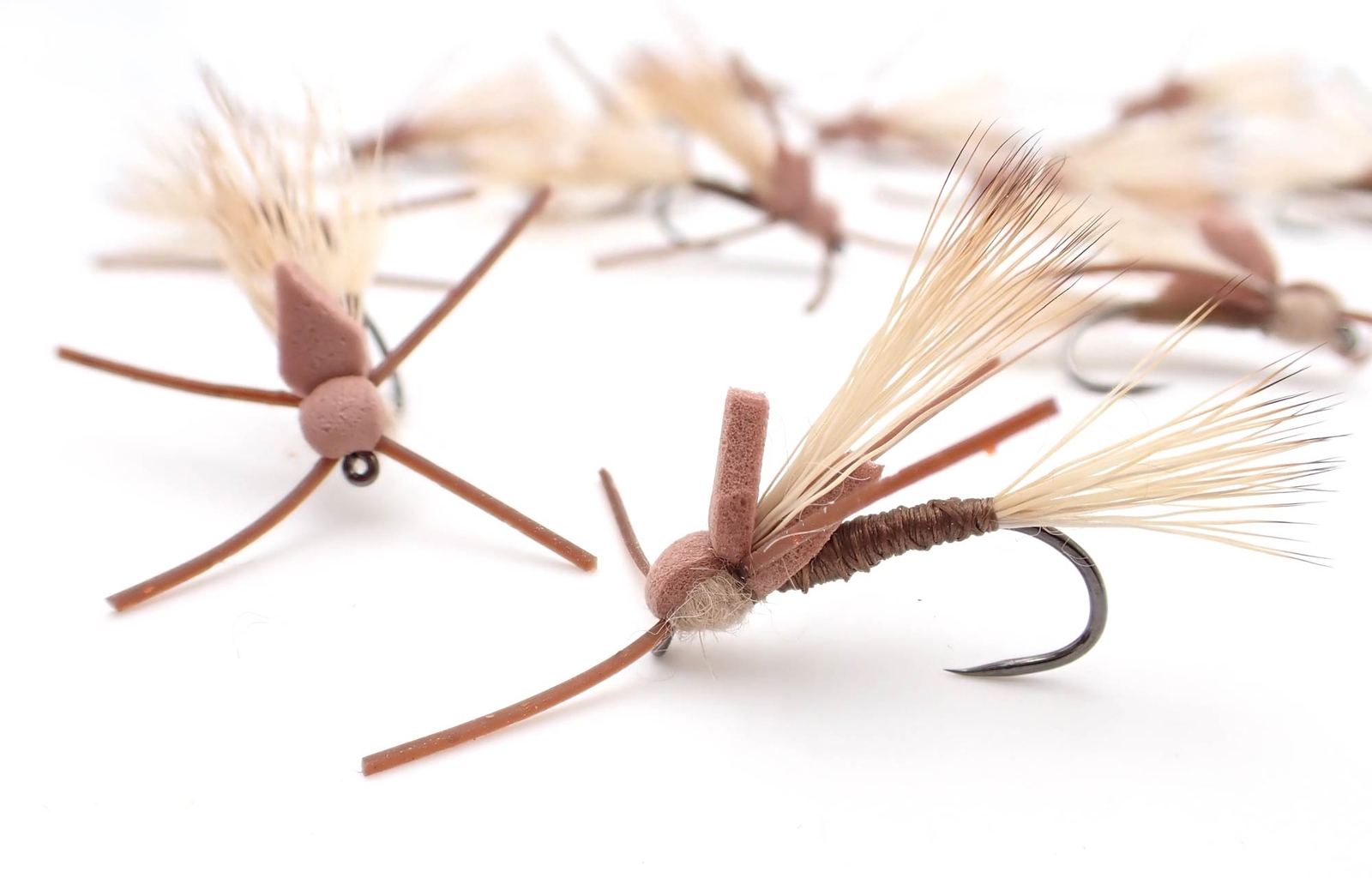 Madam X Foam Striker Variant Dry Fly Attractor 12 Flies Barbless Hooks