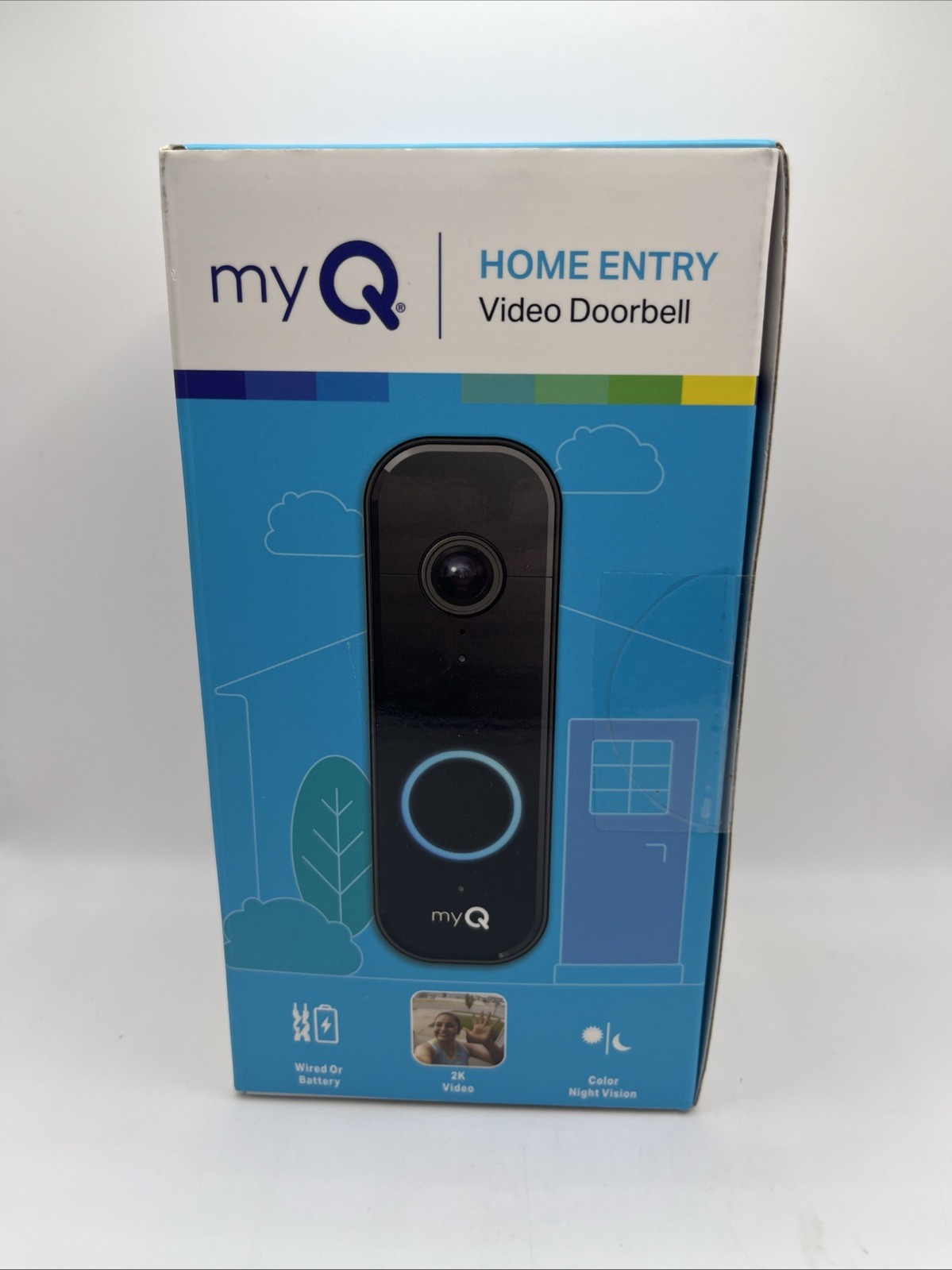My Q Home Entry Video Doorbell MYQ-D49TXXB. SEALED FREE SHIPPING