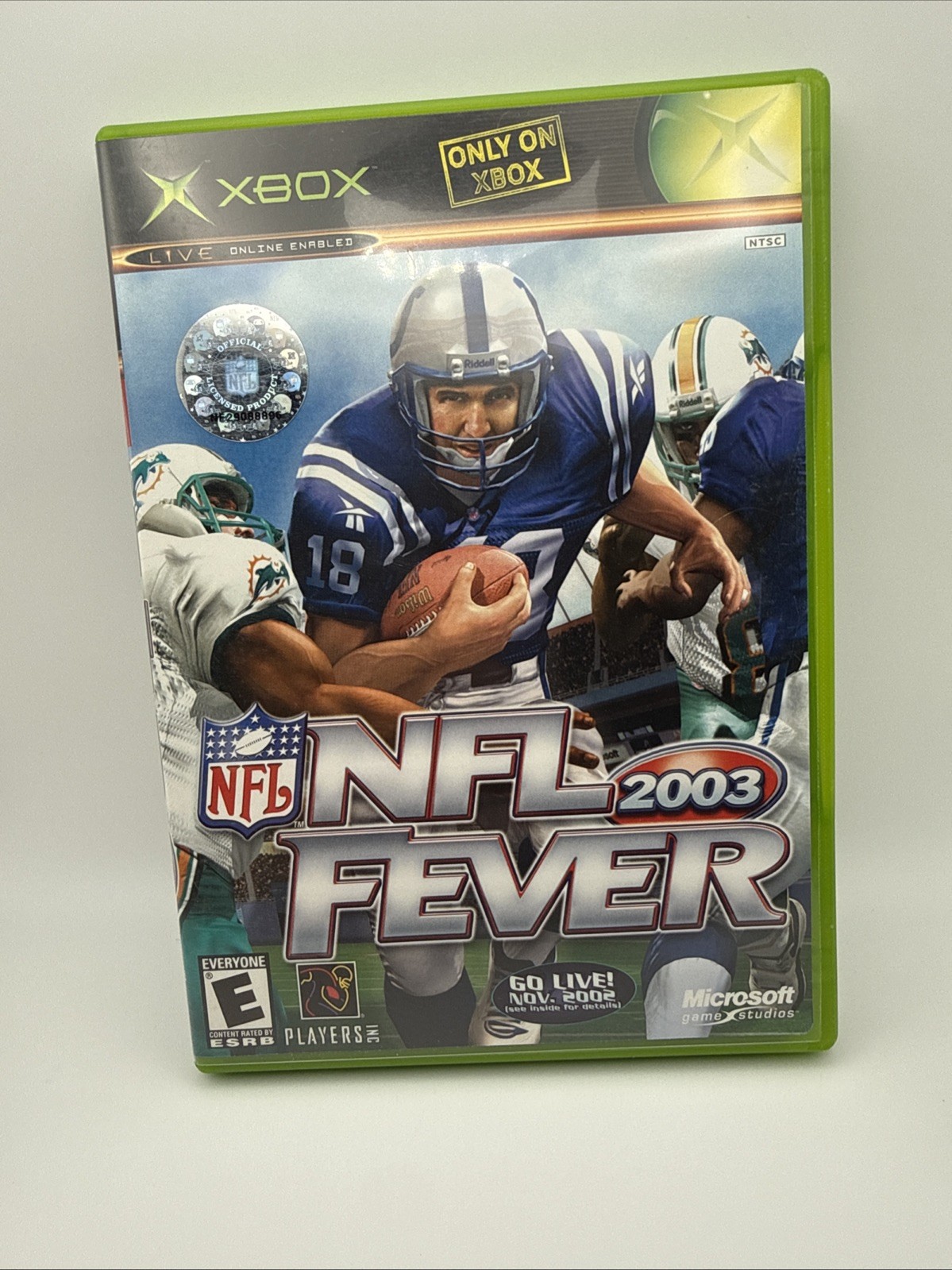 NFL Fever 2003 Microsoft Xbox Case And Manual. No Game