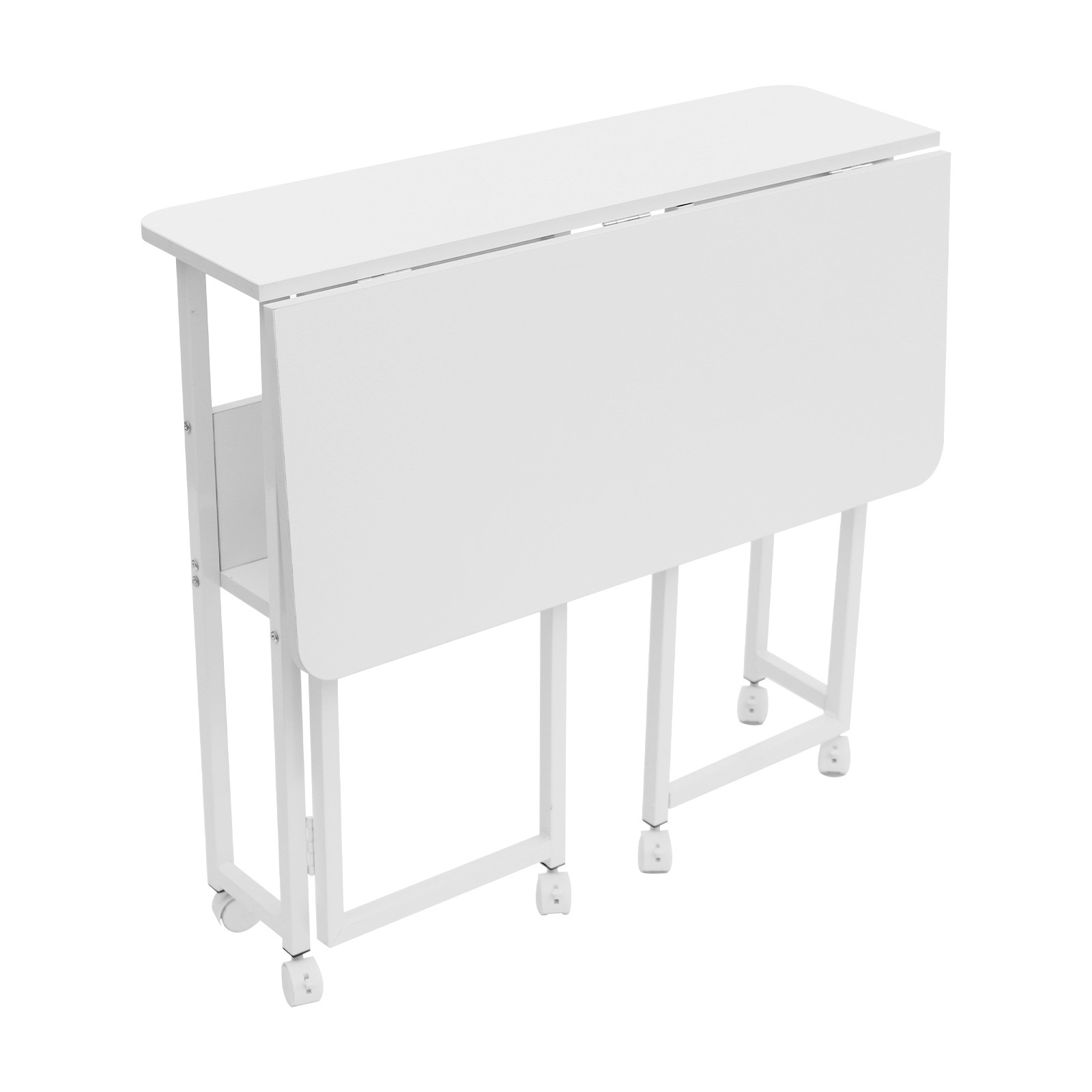 Foldable Computer Desk With Wheels Folding Desk Folding Desk With Storage Shelf