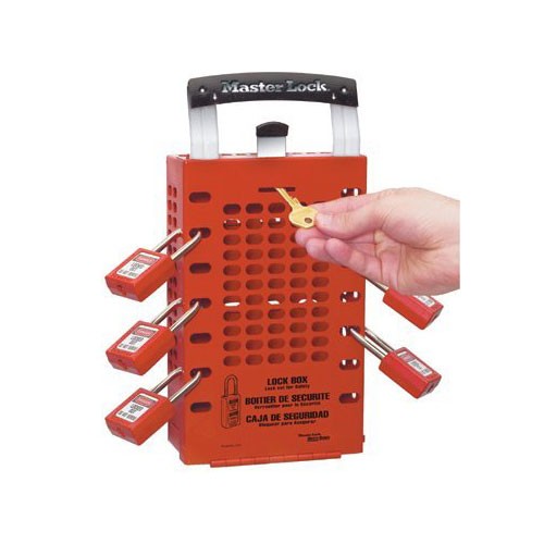 MasterLock 503RED Latch Tight Red Group Lock Box Wall Mount/Portable Holds 14
