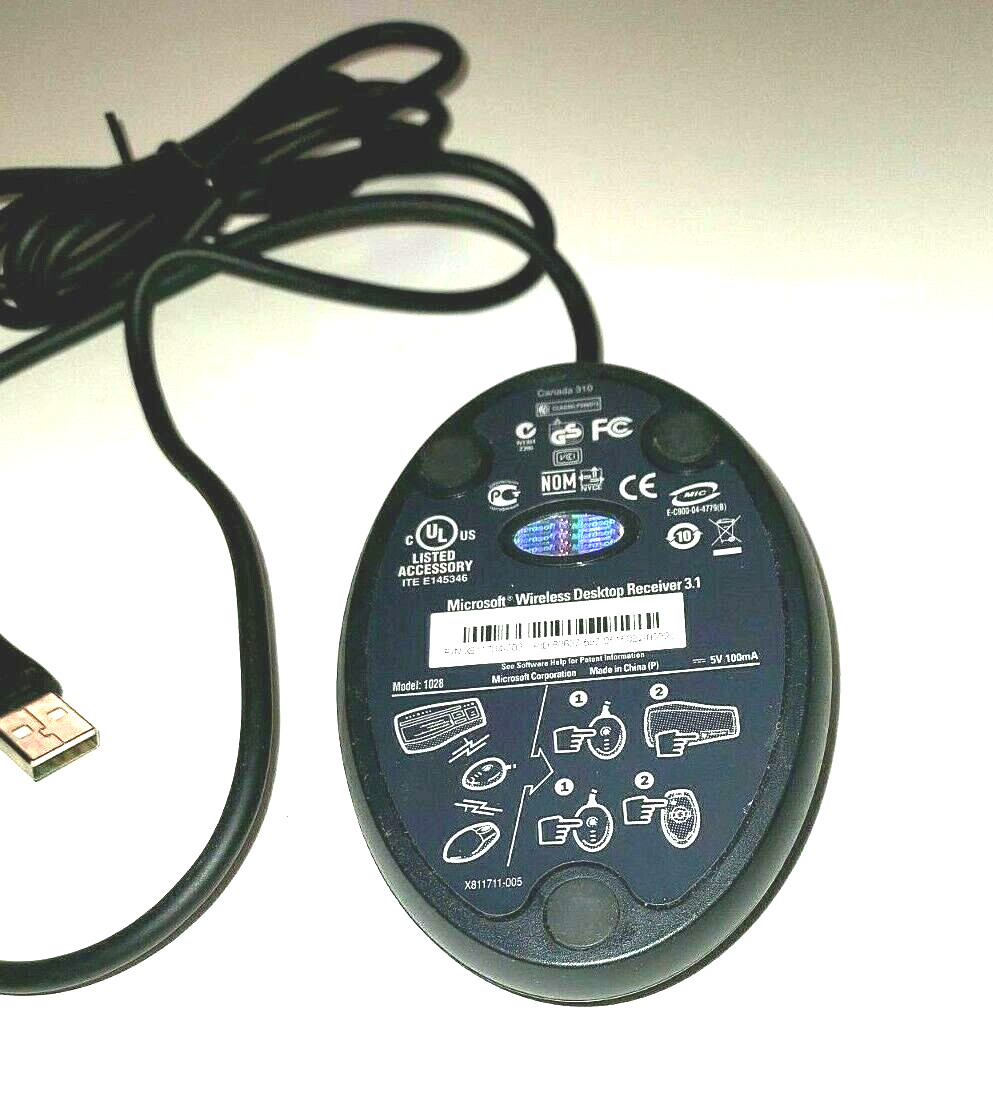 Vintage Computer Microsoft Wireless Desktop Receiver 3.1