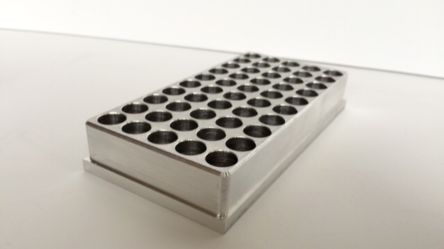 25 Remington Ammo Reloading Block Solid Aluminum 50 rounds