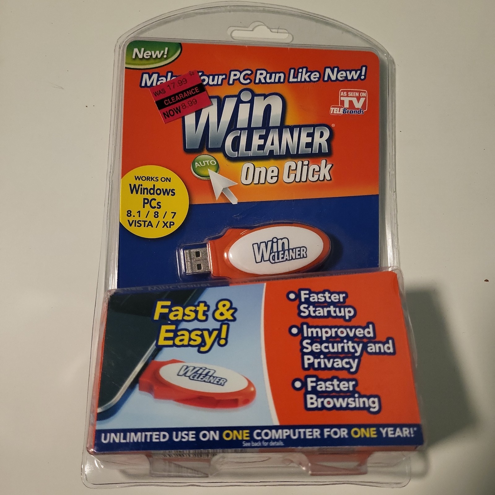 Win Cleaner One Click Professional USB Computer Clean Repair for PC Laptop NEW!