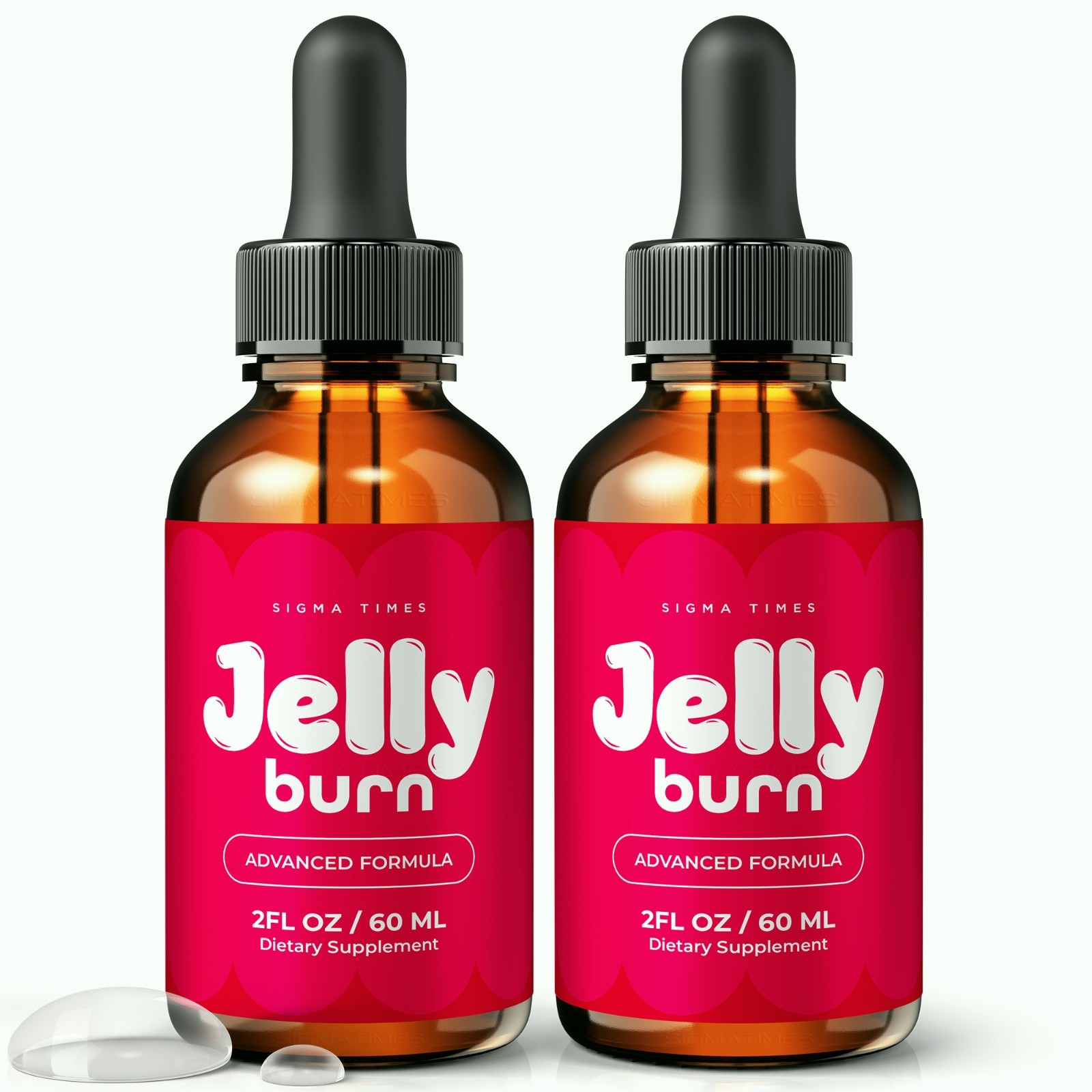 Jelly Burn Drops, Metabolism Support & Weight Loss Liquid Formula - 2 Pack
