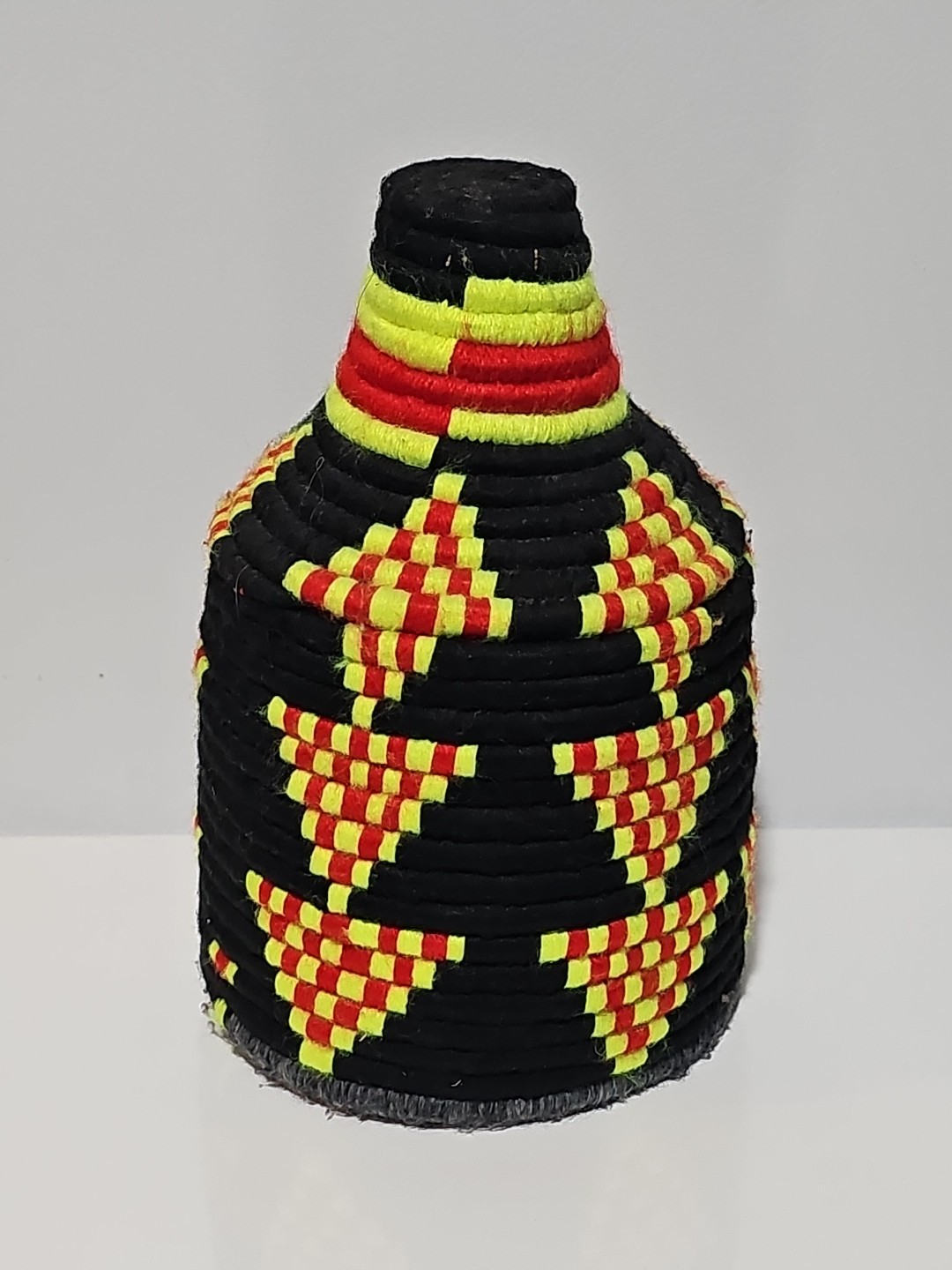 Hand-Woven Berber Basket Handmade Moroccan Wicker Basket Straw Abstract Boho