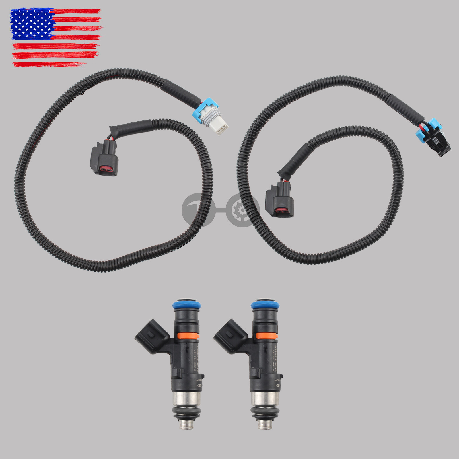 Fuel Injectors w/ Harness Pair For 2011-2014 Polaris Ranger XP 800 4X4 Crew 800