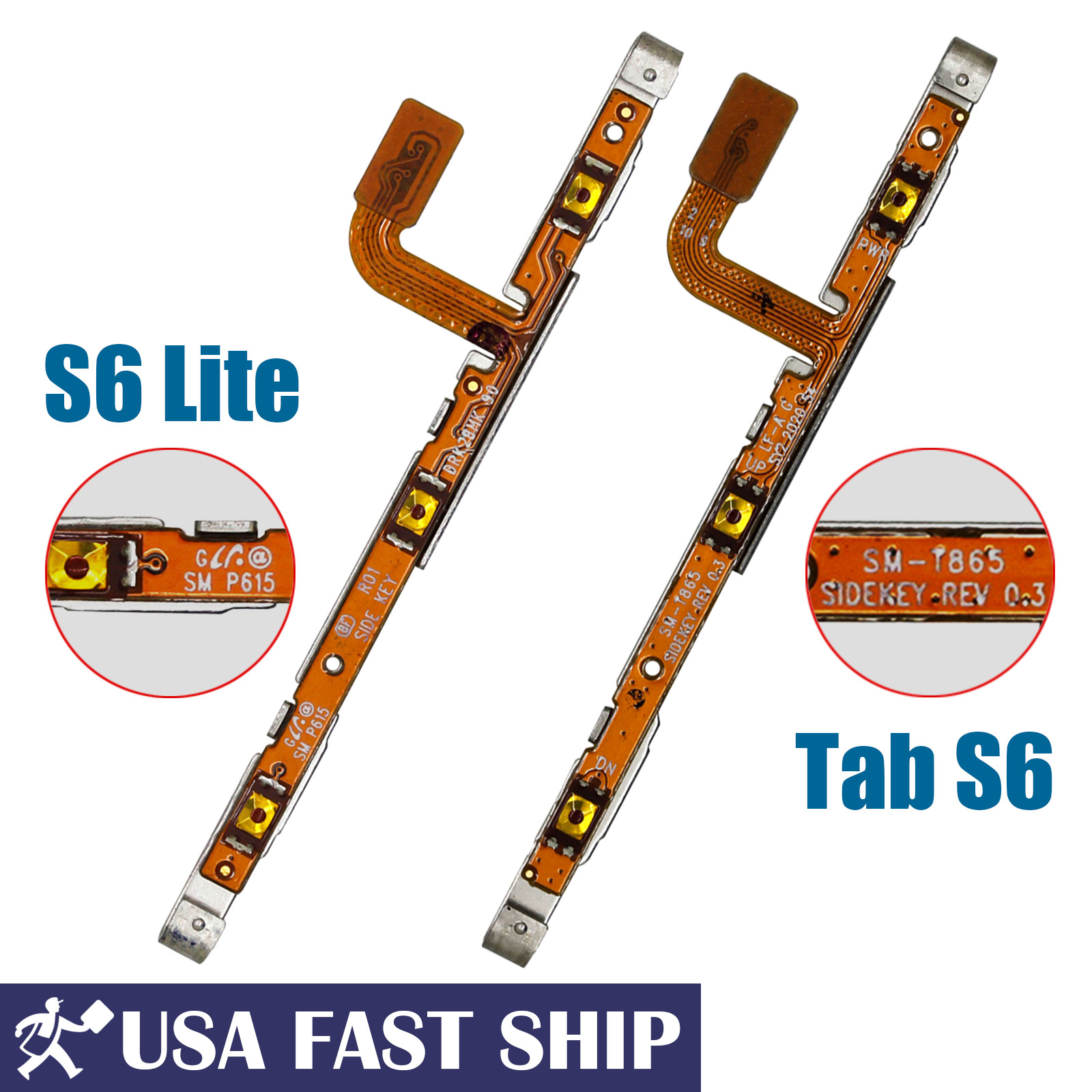NEW Power Volume Flex Cable Button Key on/off For Samsung Galaxy Tab S6 /S6 Lite