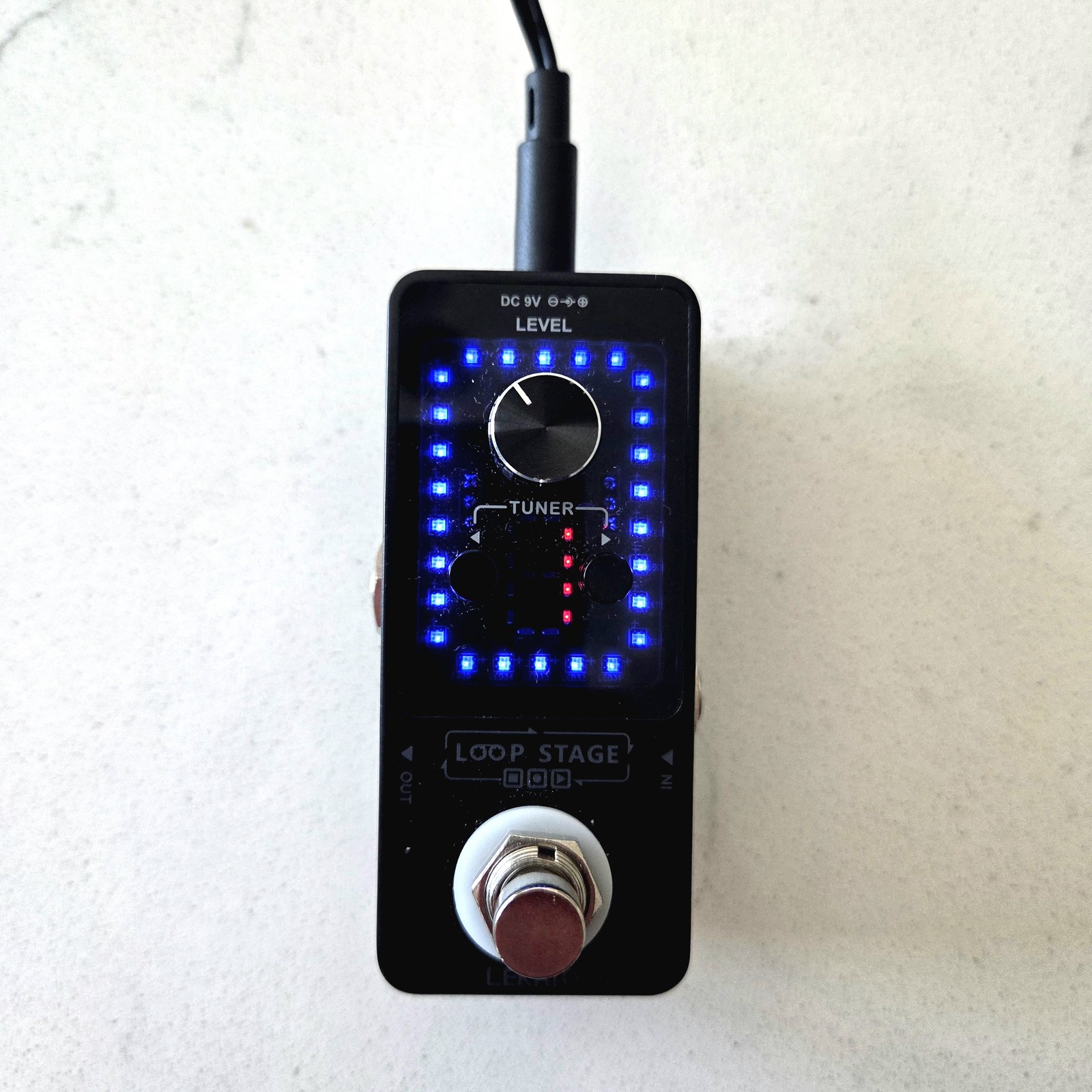 LEKATO Loop Stage Guitar Looper Pedal Built-in Tuner USB-C Excellent w/ PSU