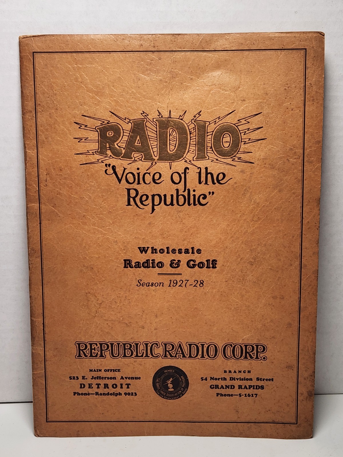 1927-28 Republic Radio Detroit Wholesale Catalog Zenith Steinite Rare MI History