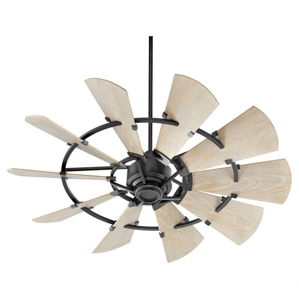 Ryland Street - Patio Fan in style - 52 inches wide by 16.46 inches high-Black