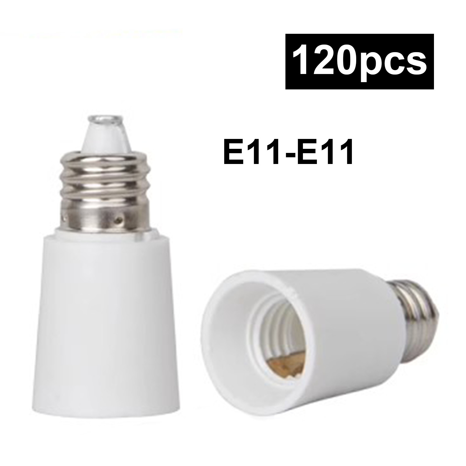 E11 to E11 Mini Candelabra Light Socket Base Extension Riser Lamp Holder Adaptor