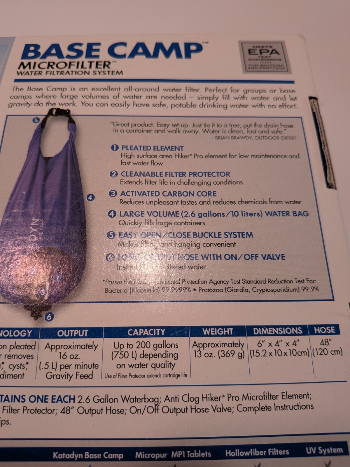 Katadyn Base Camp Microfilter Water Filtration System With Extra Filter