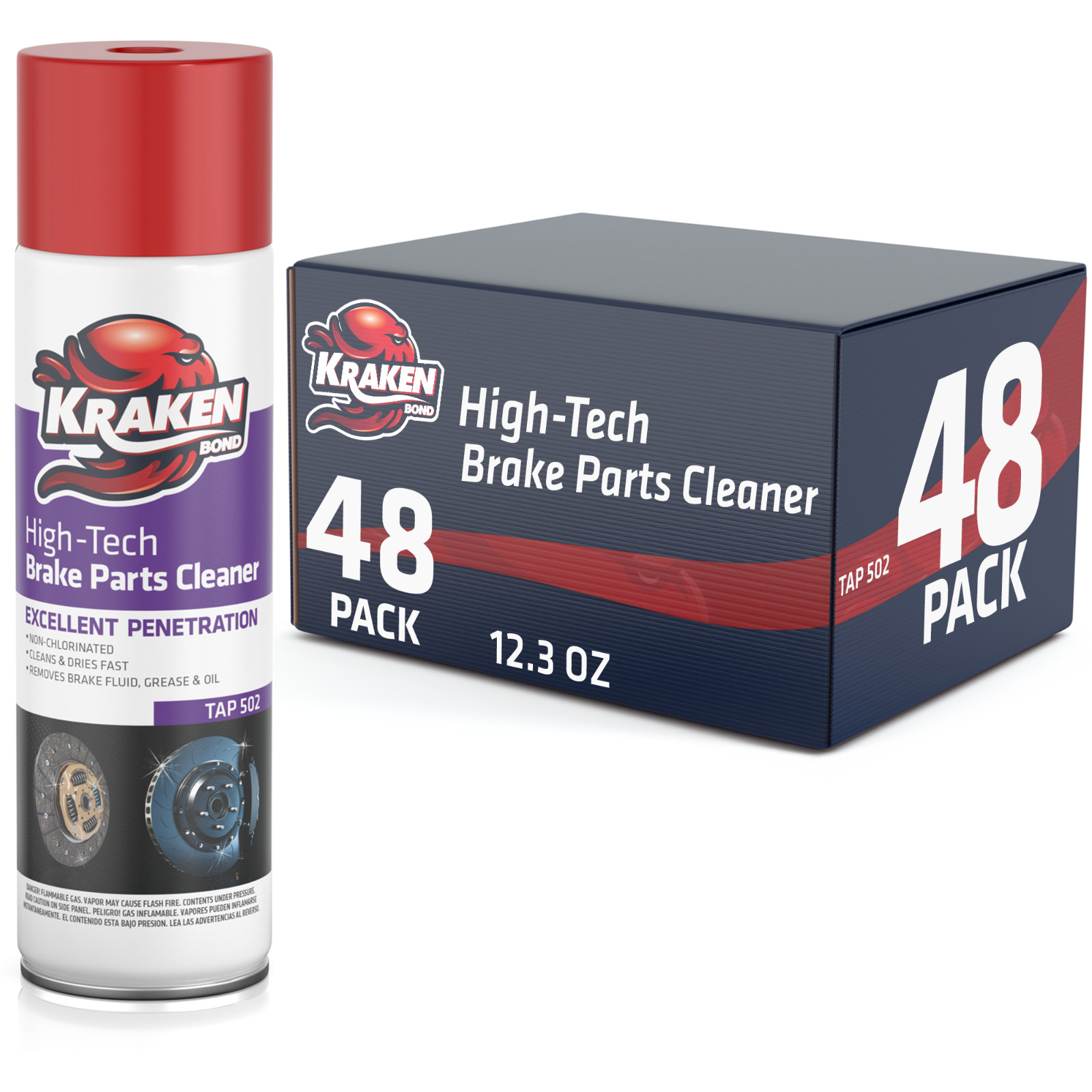 Kraken Bond Brake & Clutch Cleaner Spray 12.3 fl oz – 48 Pack