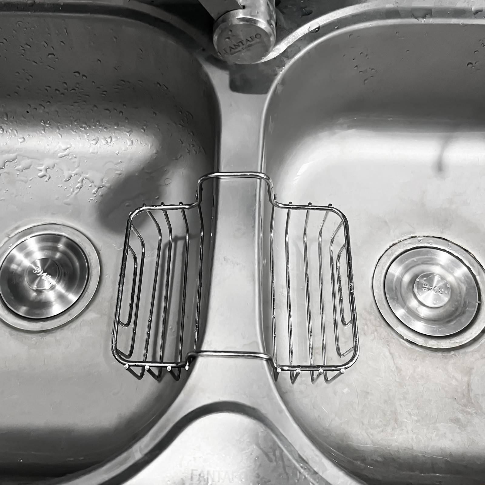Stainless Steel Sponge Holder for Kitchen Sink - Never Rust Hanging Saddle Do...