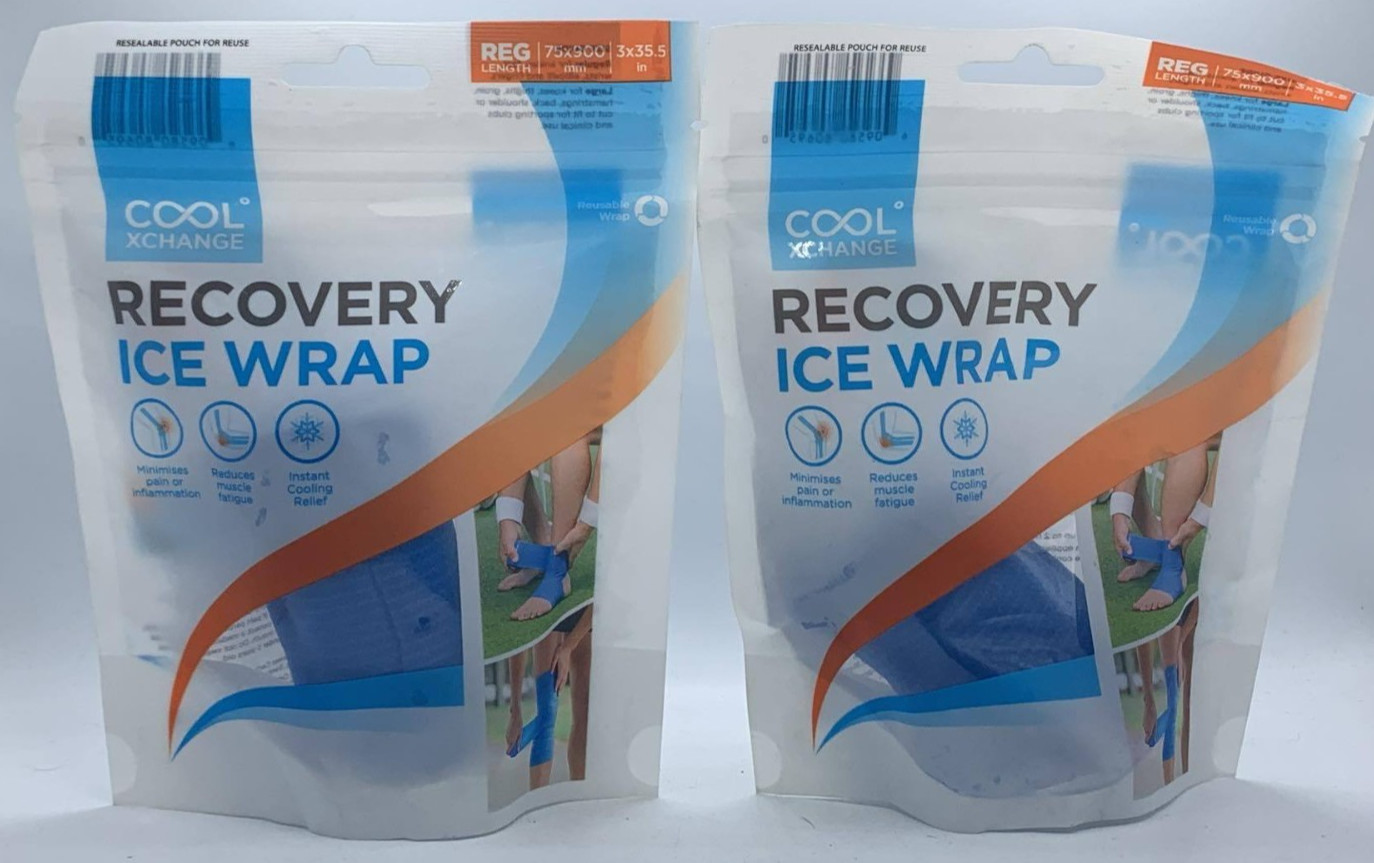 2PK Cool XChange Recover Ice Wrap ~ 3x35.5 IN Each ~ Reg Length ~ FAST SHIPPING