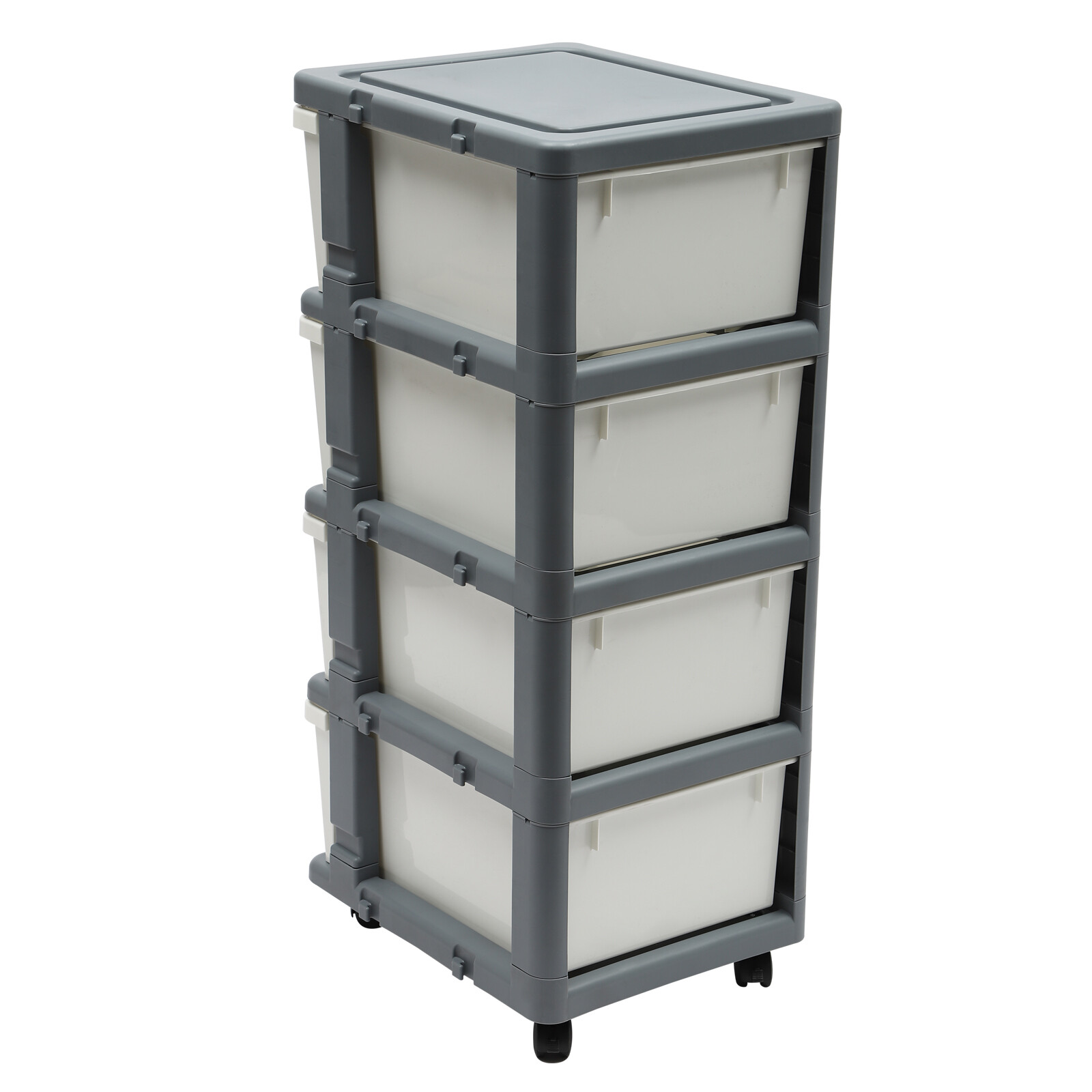 4-Tier File Drawer Storage Box Document Organizer Floor-Mount File Organizer Box