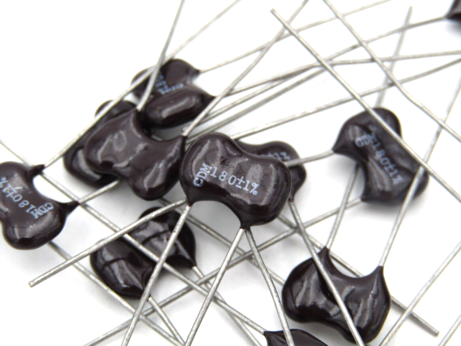 ( 5 PCS ) 180pF 500V 1% Mica Dipped Capacitor Cornell Dublier