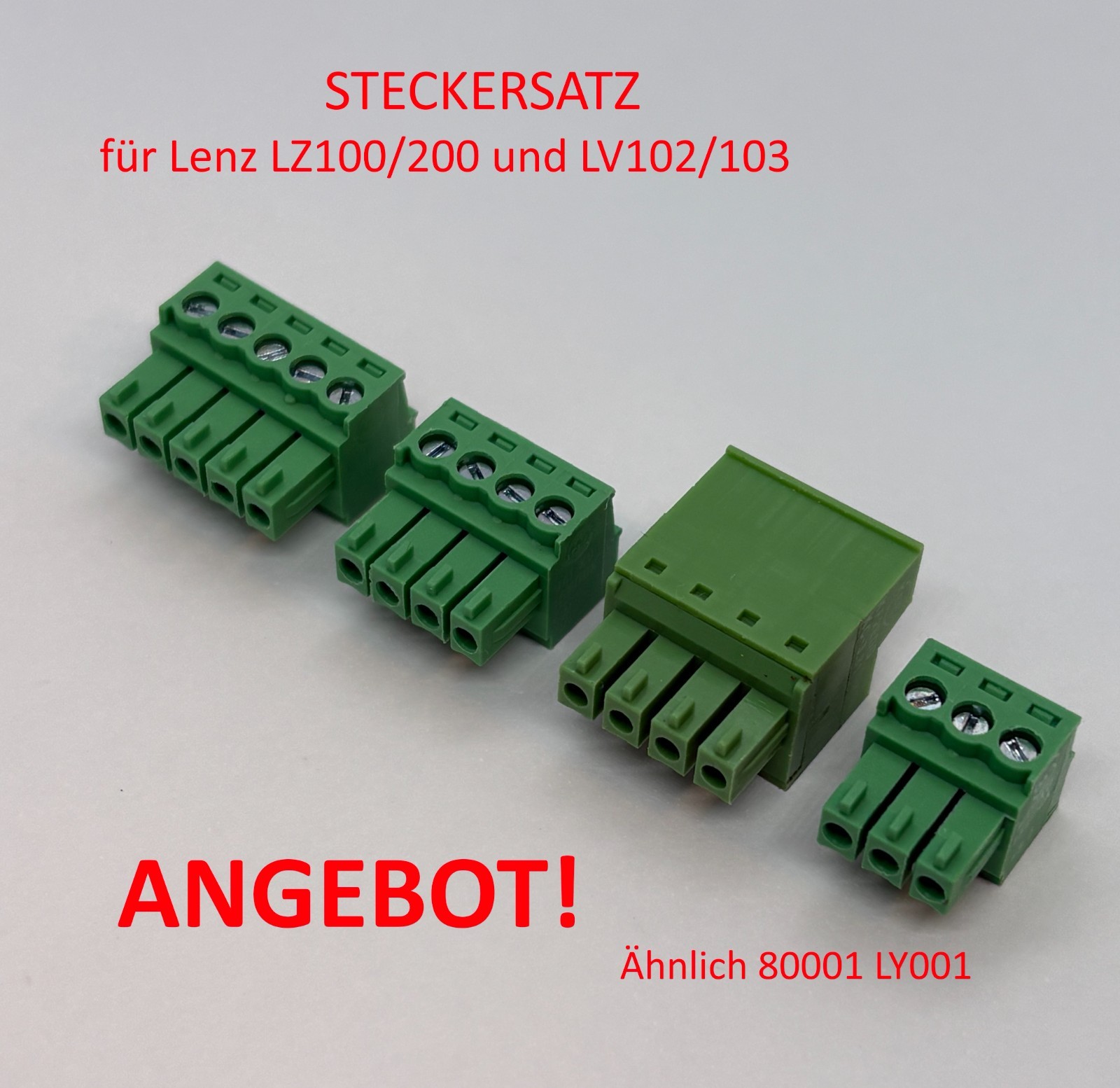 Connector set for LZV100 LZV200 LV101 LV102 LV103 similar to Lenz LY001 80001