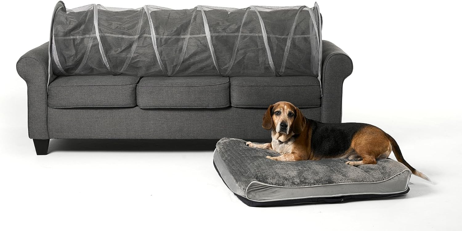 Keep Pets Off Furniture Training Mat with Non-Slip Backing Grey