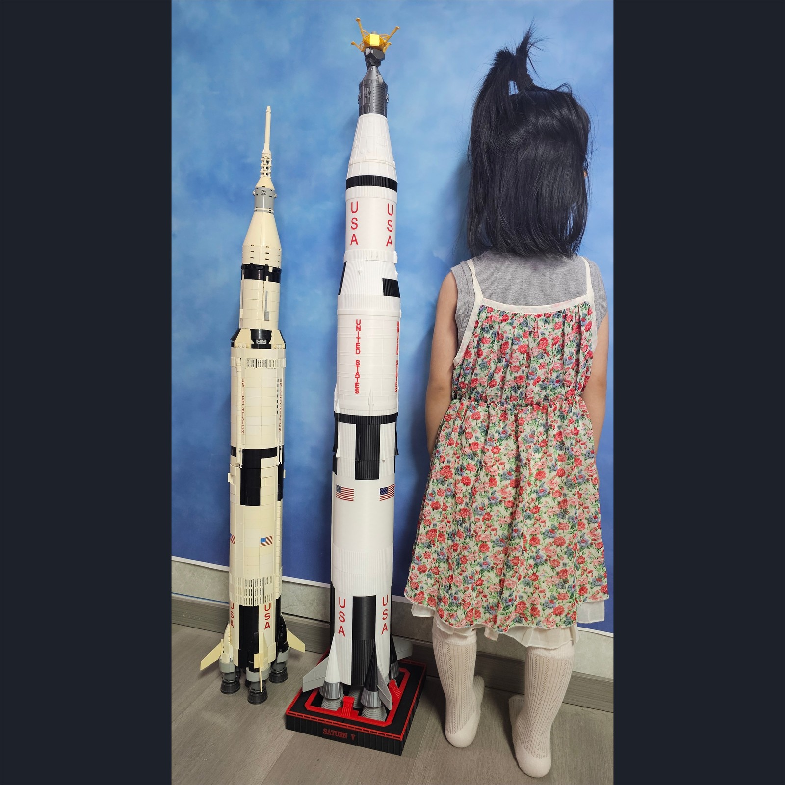 1/96 1/100 US NASA Saturn V Rocket Big 3D Model Finished Completed Painted
