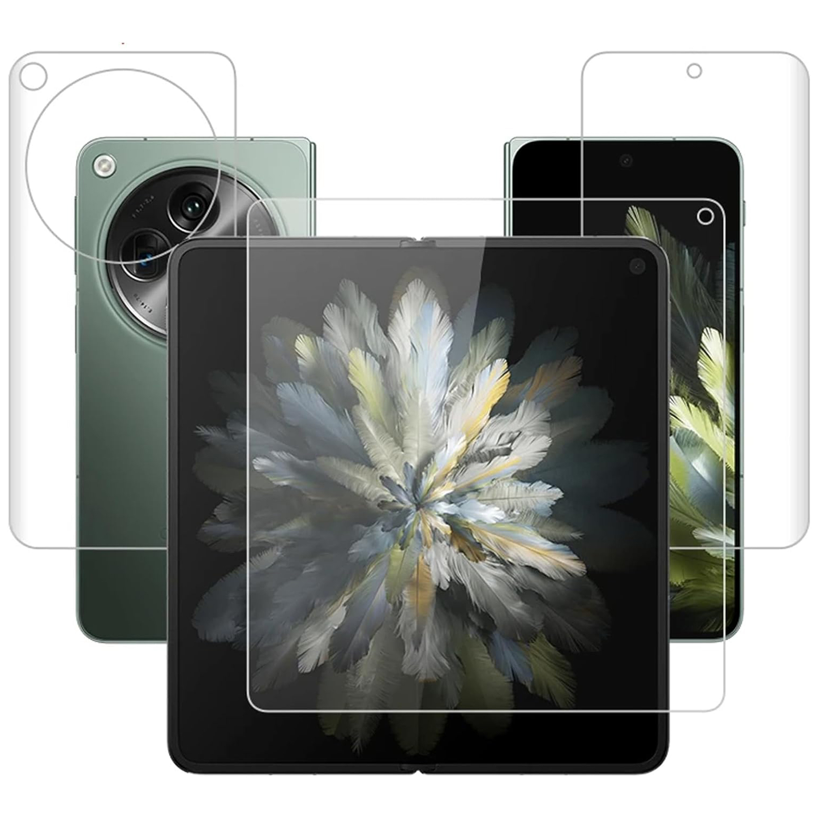 For OnePlus Open Transparent Soft TPU Hydrogel Protective Film (Front+Back+Side)