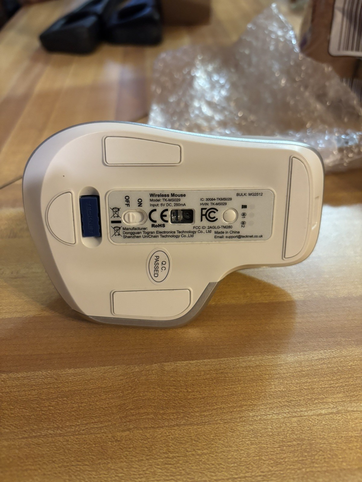 TECKNET Wireless Mouse Bluetooth Mouse BT5.3/5.0 & 2.4G Rechargeable Ergonomic