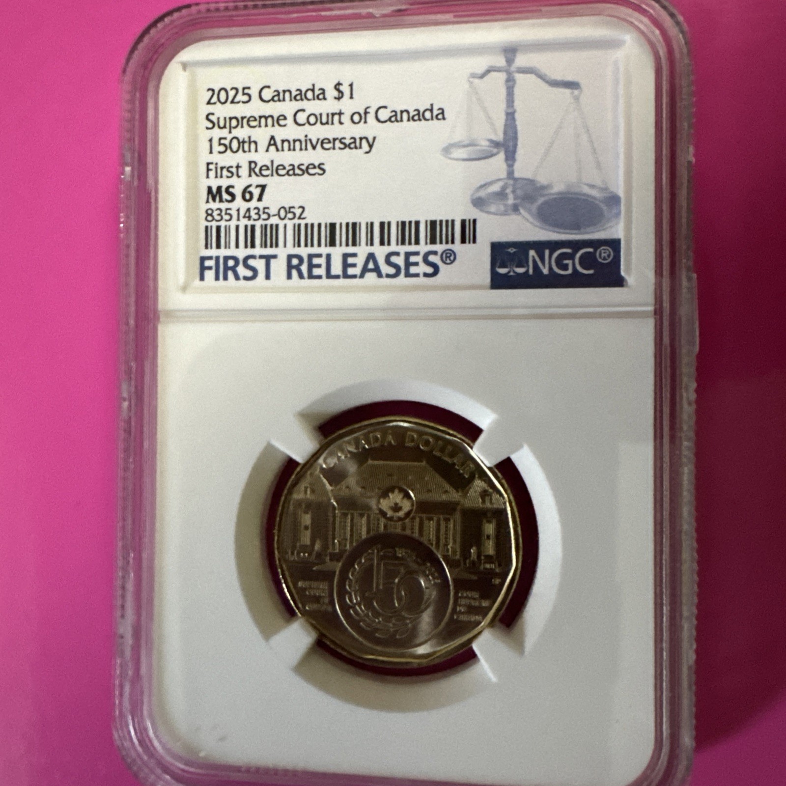 2025 $1 CANADA NGC MS67 SUPREME COURT LOON LOONIE DOLLAR 150th Anniversary