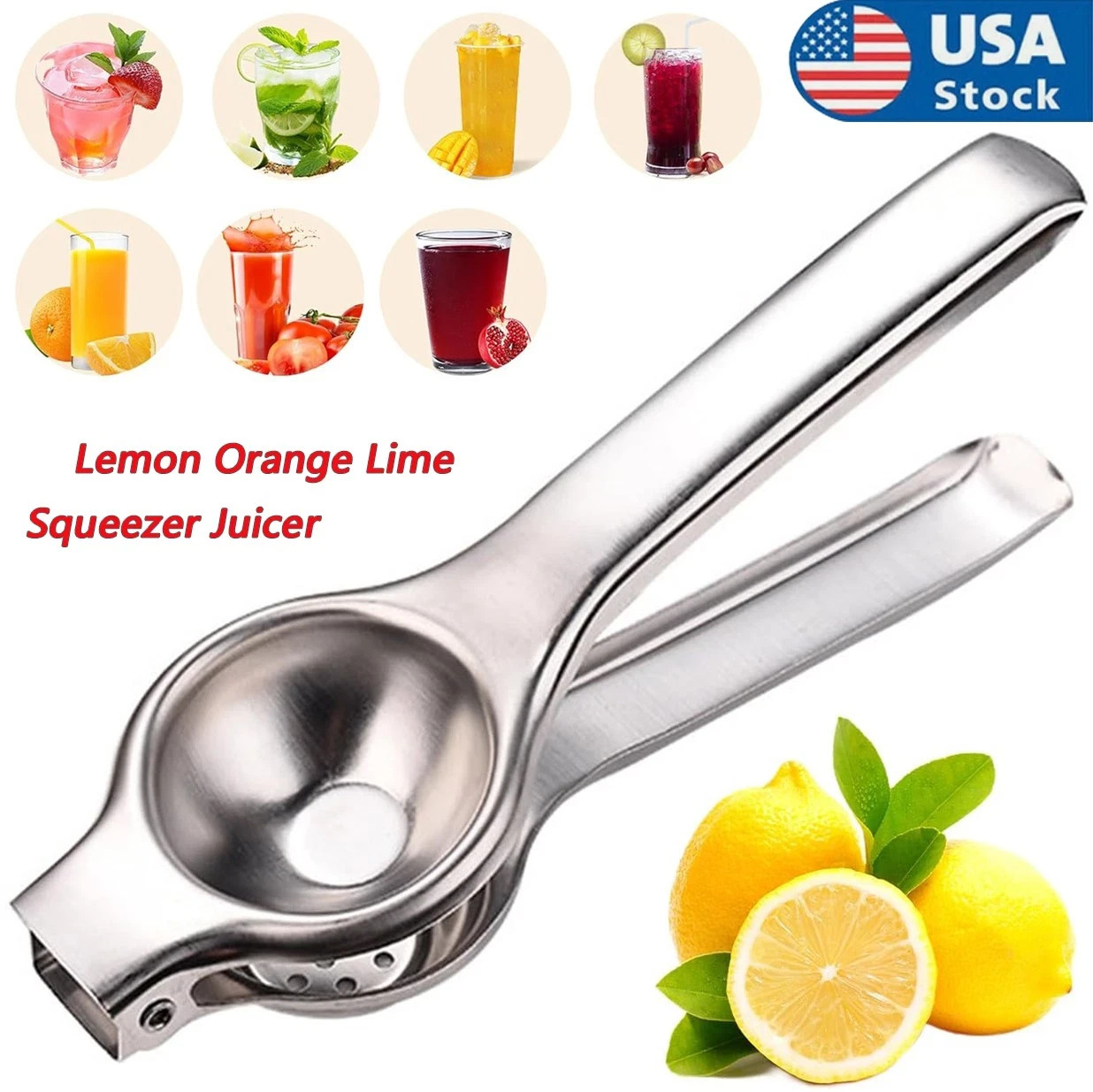 Stainless Steel Lemon Orange Lime Juicer - Hand Press Citrus Squeezer Tool****