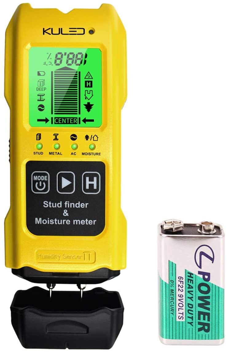 7 In 1 Stud Finder，Multi-Function Wall Stud Sensor Detector LCD Moisture Meter