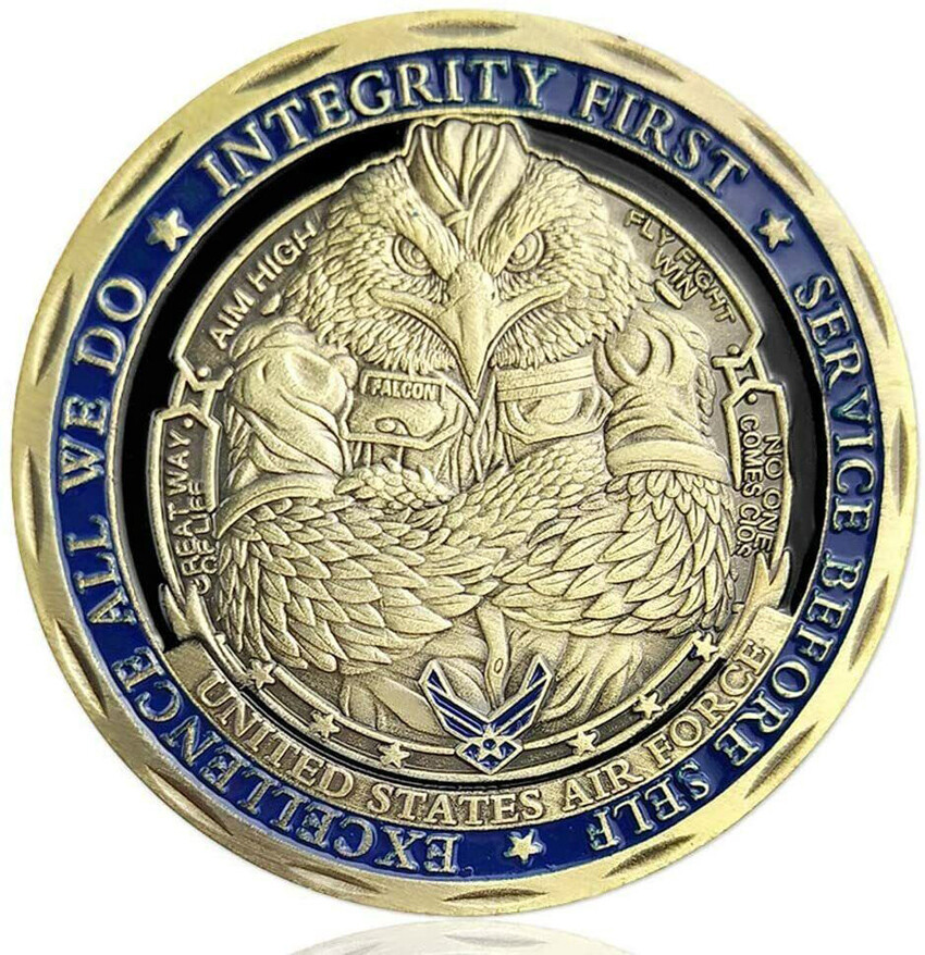 Collection Keepsake U.S.AF Core Values Air Force Military Challenge Coin