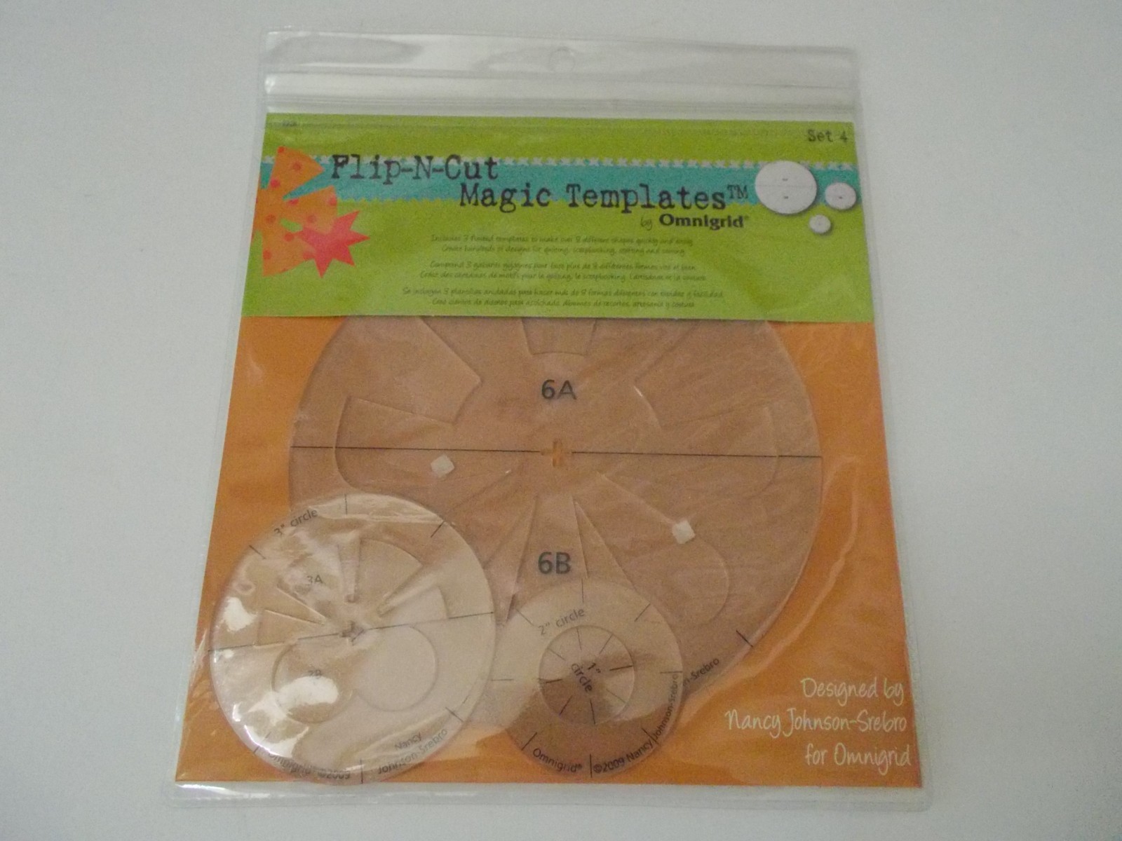 NEW OMIGRID Flip & Cut Magic Templates for Quilting Sewing Crafts Set #4