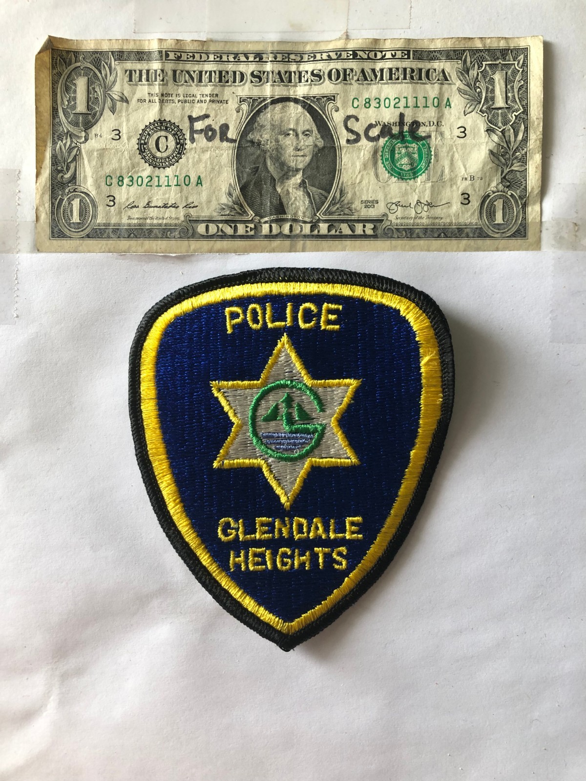 Glendale Heights Illinois Police Patch Un-sewn great condition