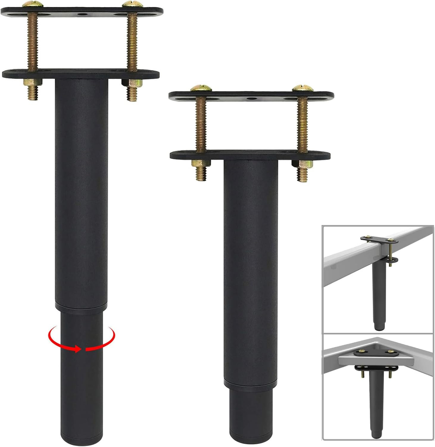 2PCS (10"-17") Adjustable Height Center Support Leg for Bed Frame, Bed Center...
