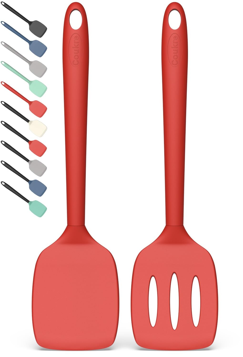2 Pack Silicone Spatula Set, High Heat Resistant, BPA Free Kitchen Spatula, S...