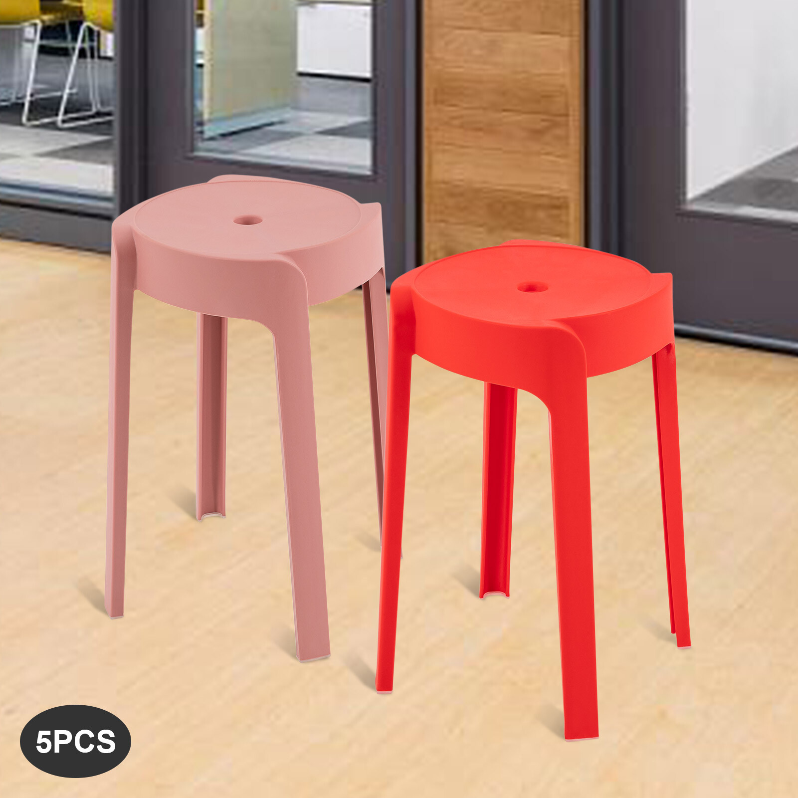 Plastic Stool Adult Thickened Bench Home Living Room Stacking Dining Table New