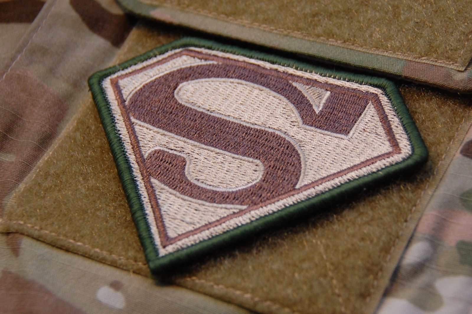 Superman Multicam Morale Embroidered Patch Logo Afghanistan Hook Fastener