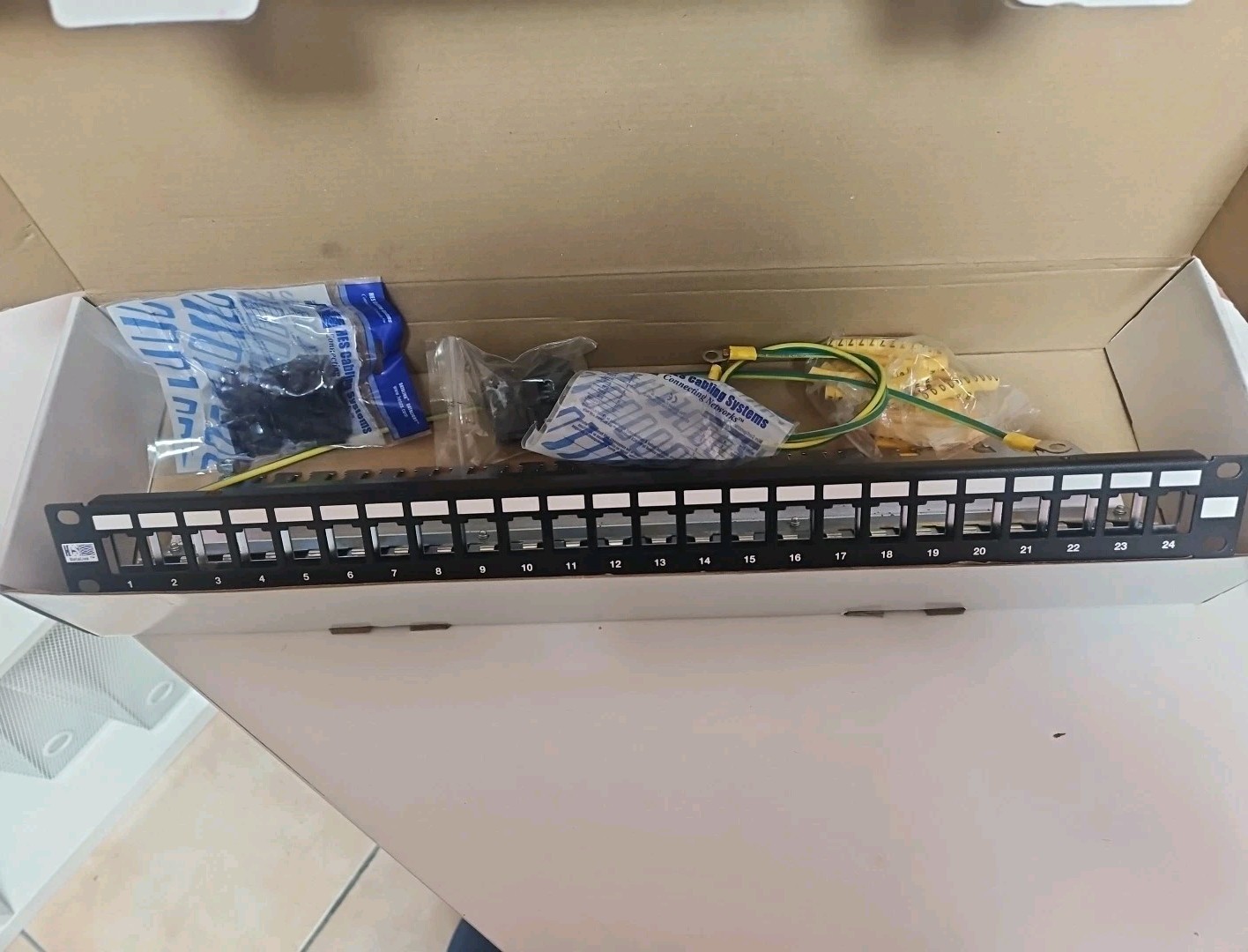 HES Cabling Systems 24-Port 1U Rack Blank Patch Panel