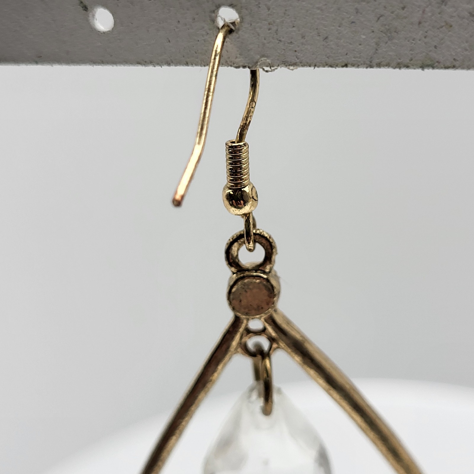 Flamboyant dangle earrings chains crystal Boho Tribal fun