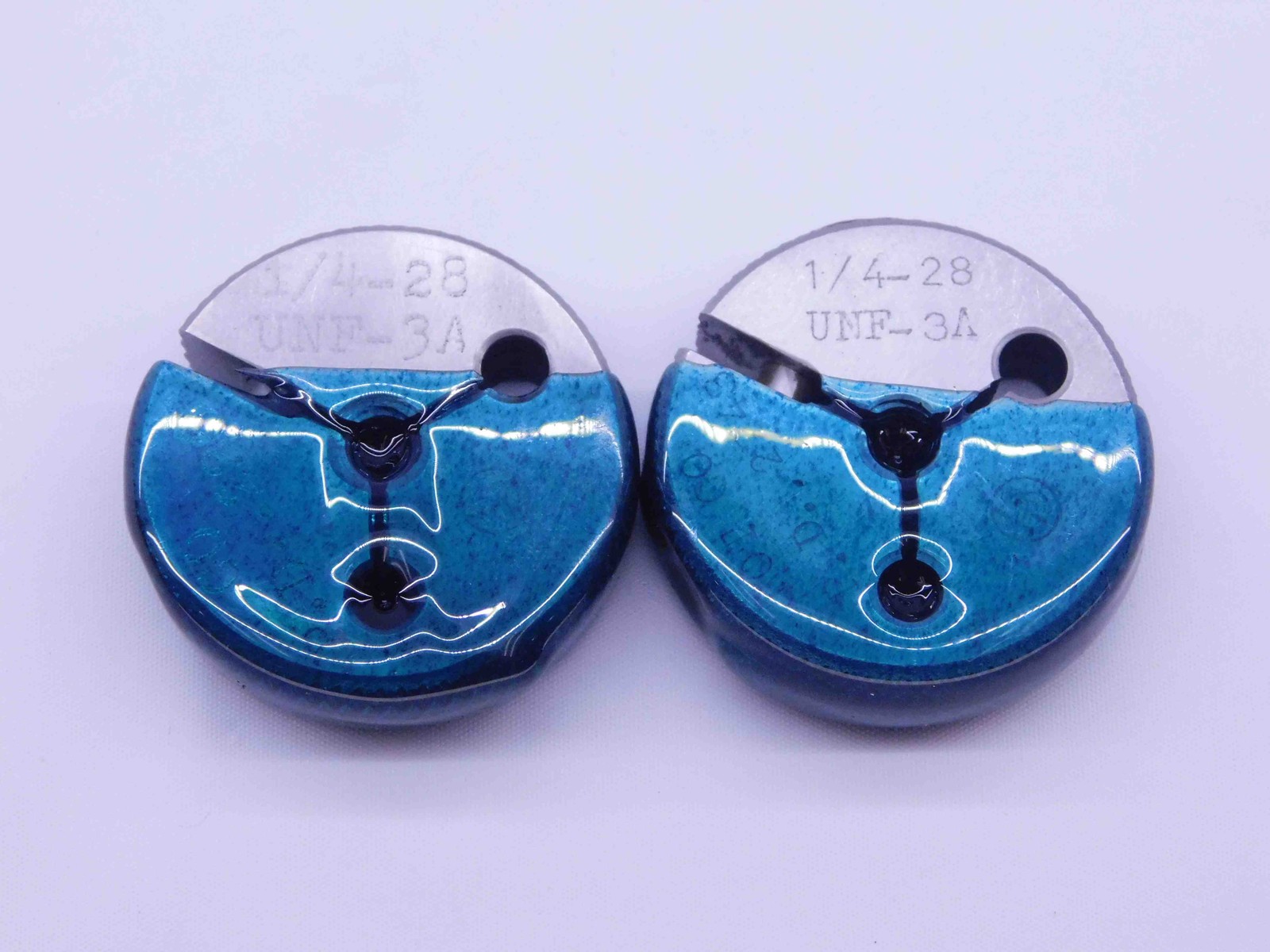 1/4 28 UNF 3A THREAD RING GAGES .25 .250 .2500 GO NO GO P.D.'S = .2268 & .2243