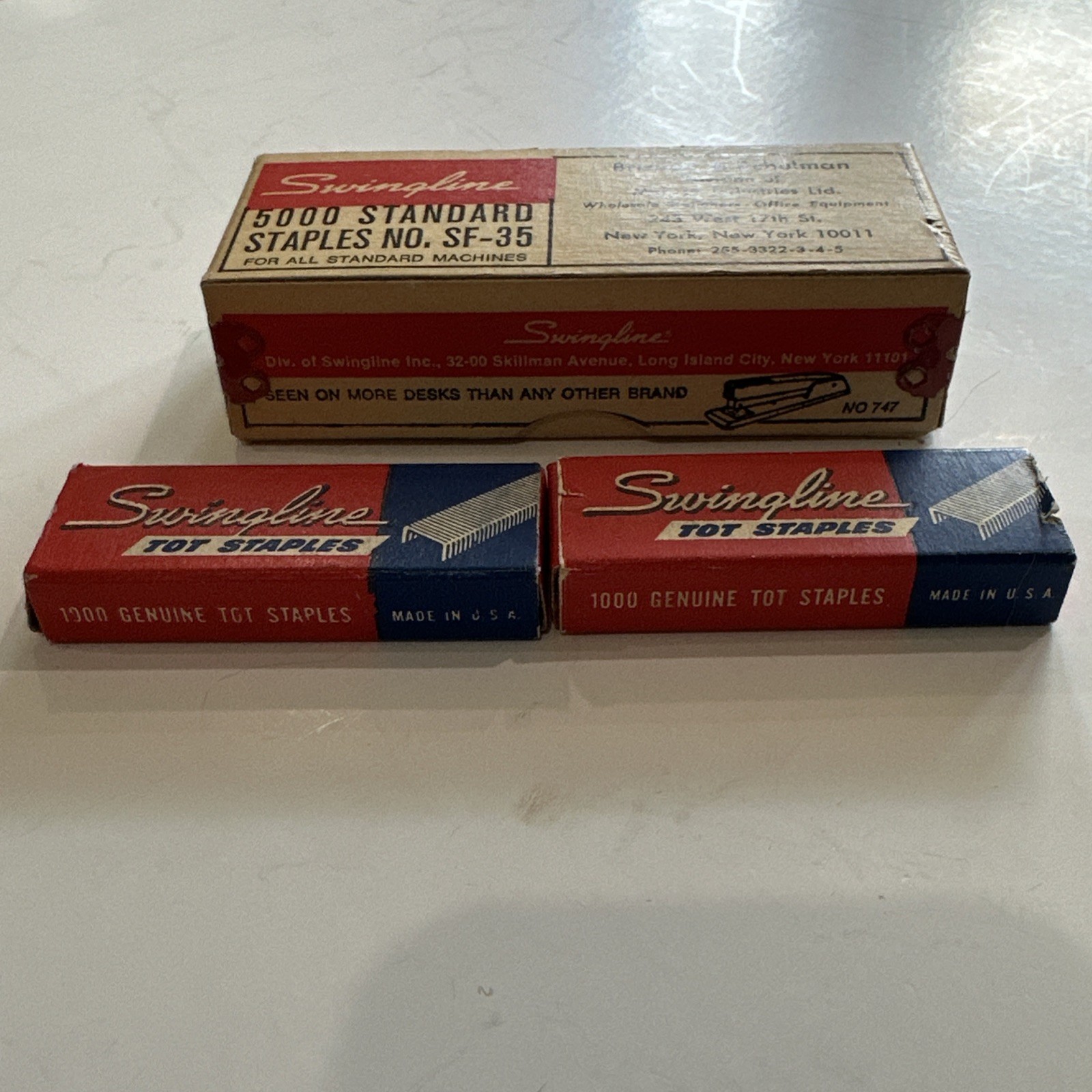 Staples Swingline Vintage SF-35 5000 Count Partial Mahrco Industries + 2 box TOT