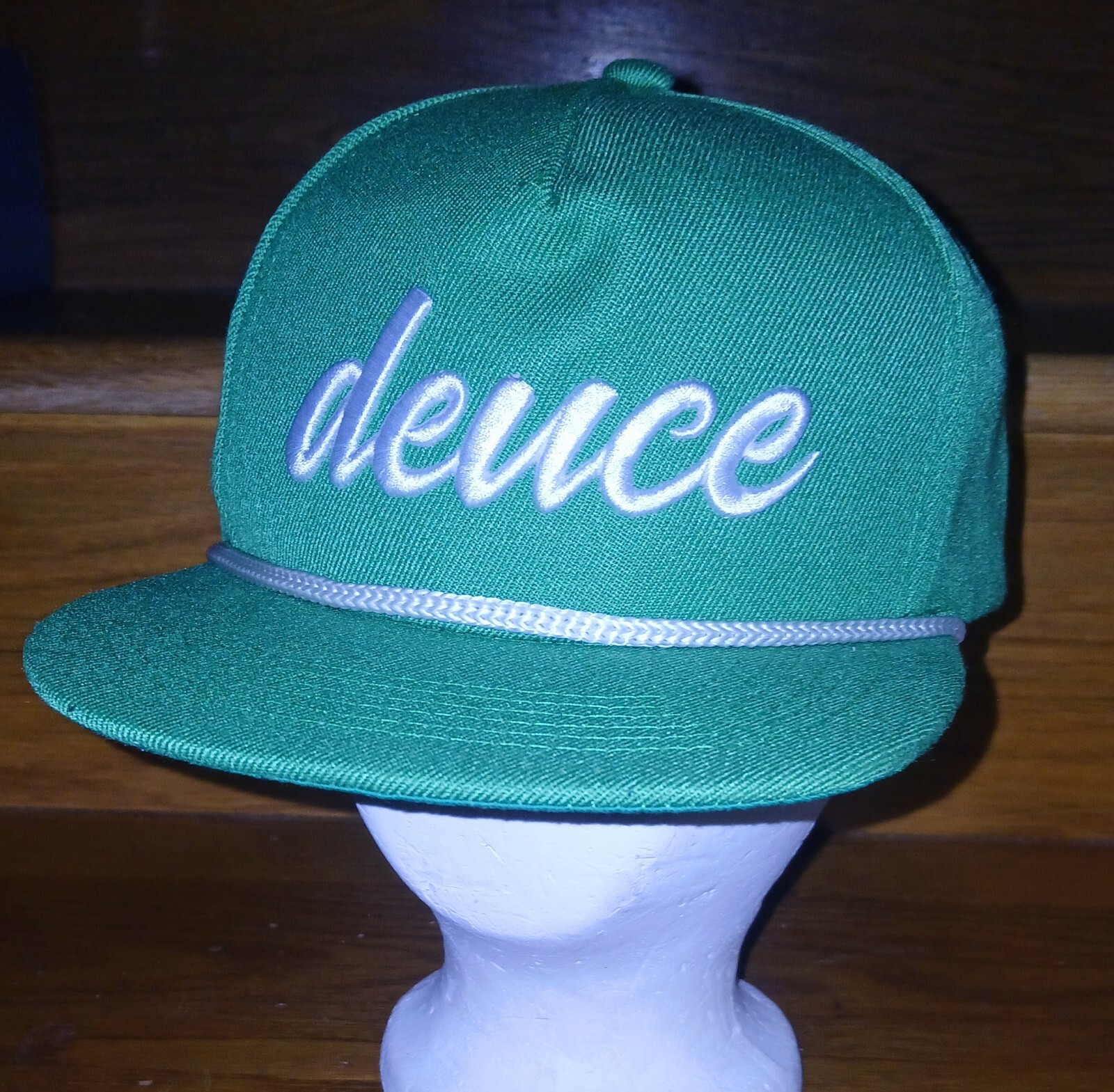 Deuce Golf Cap / Hat Mens Green With White Script Snapback New
