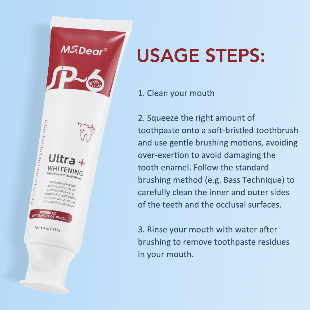 2x Sp-6 Probiotic Whitening Toothpaste Brightening Remove Bad Breath Toothpaste