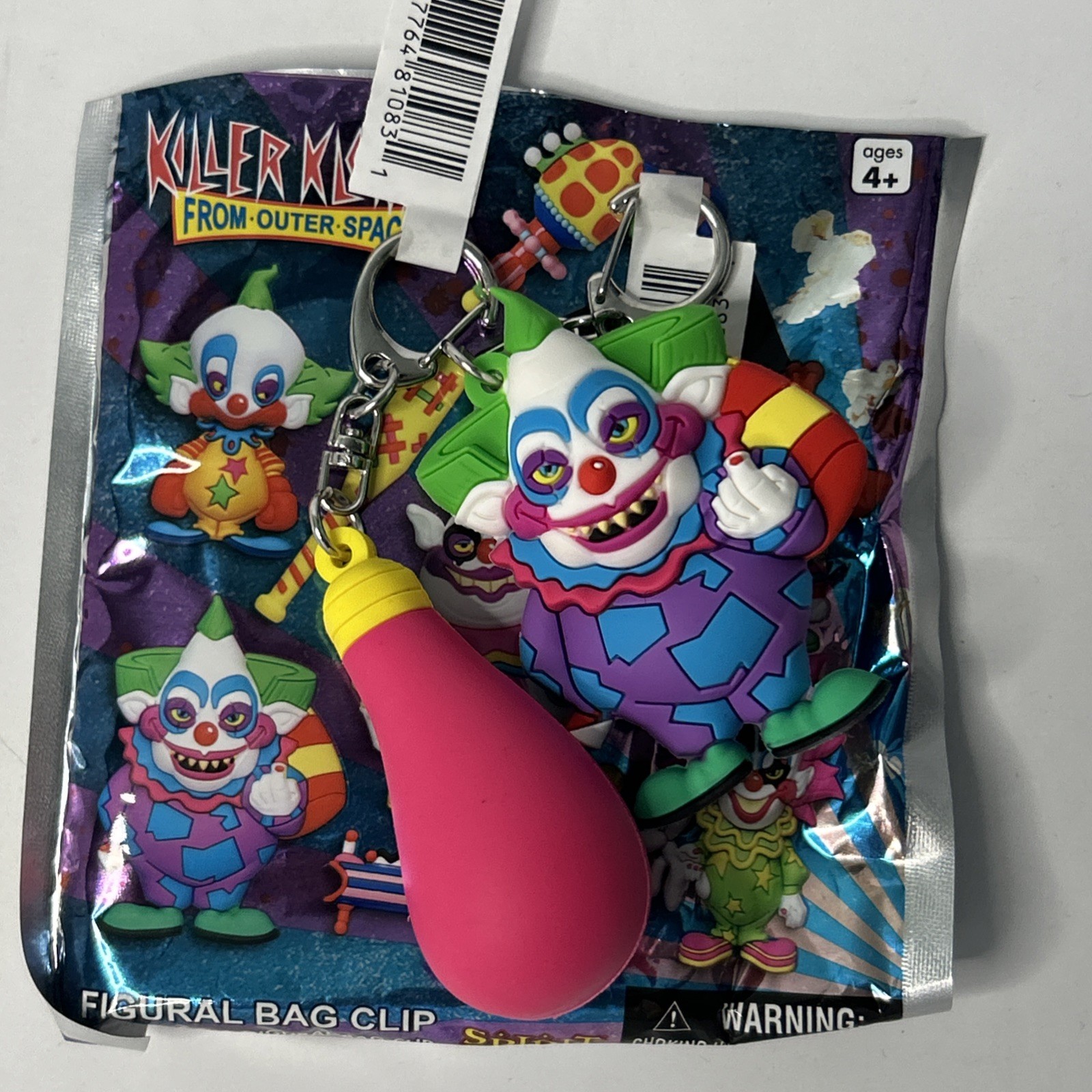 Spirit Halloween Killer Klowns Mystery Bag Clip 2 Pc Lot JUMBO & COTTON CANDY