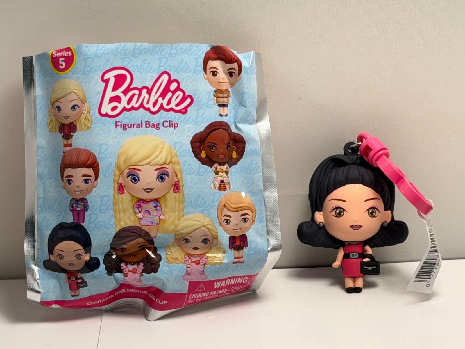 2026 Monogram Mattel Entrepreneur Barbie Foam Bag Clip Keychain Series 5
